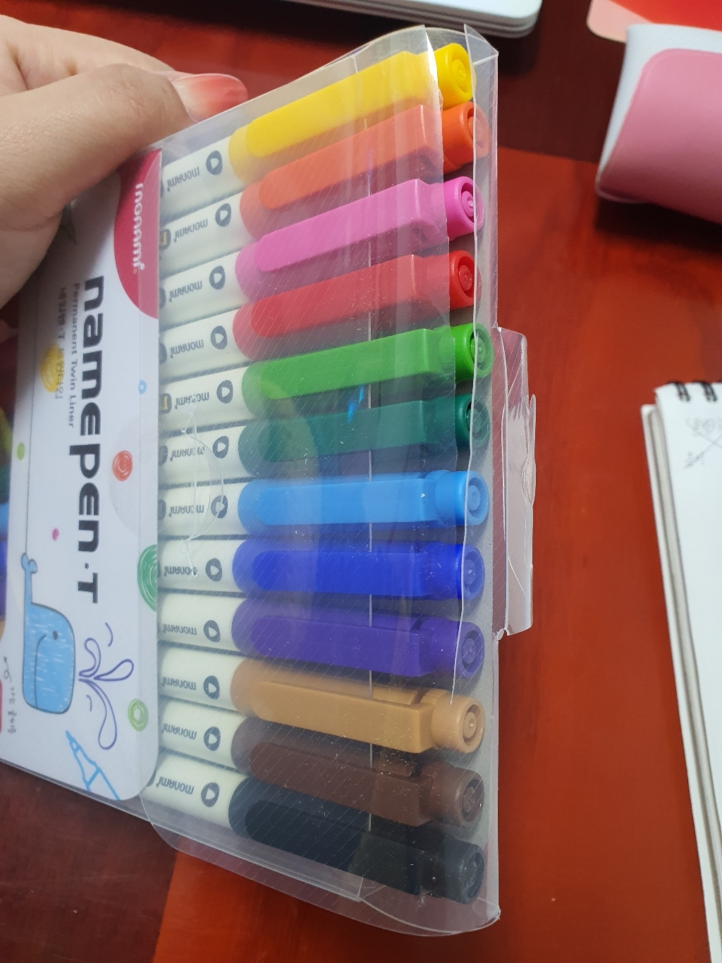아주문구 모나미 네임펜 T 12색