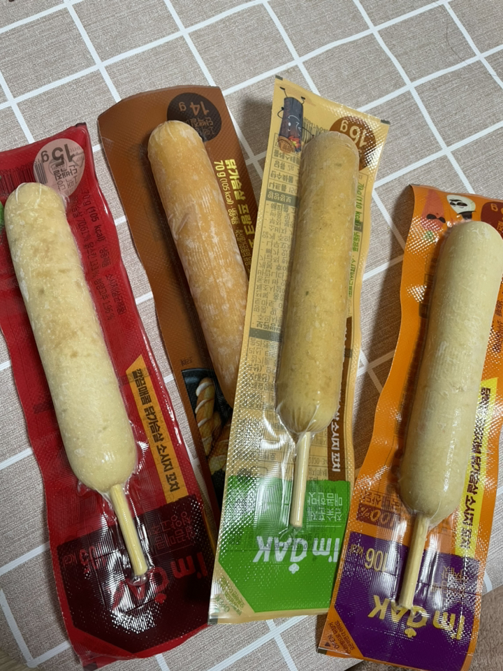 아임닭 닭가슴살 소시지 오리지널 2입 야채맛 매콤한맛 2입 청양고추맛 2입