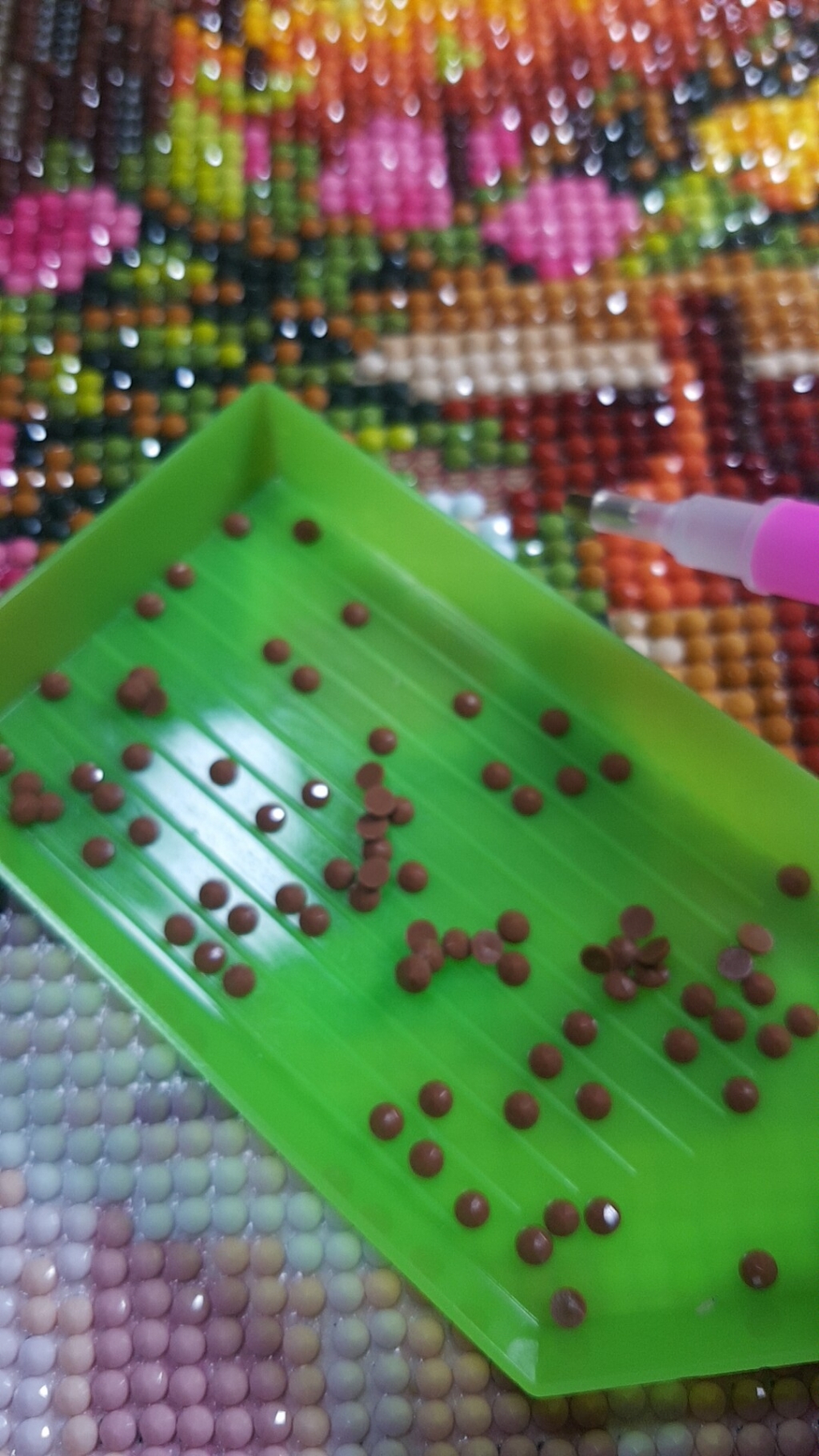 케이엠엘리 액자형 3D 와인과 바이올린 원형큐빅 DIY 보석십자수 4050
