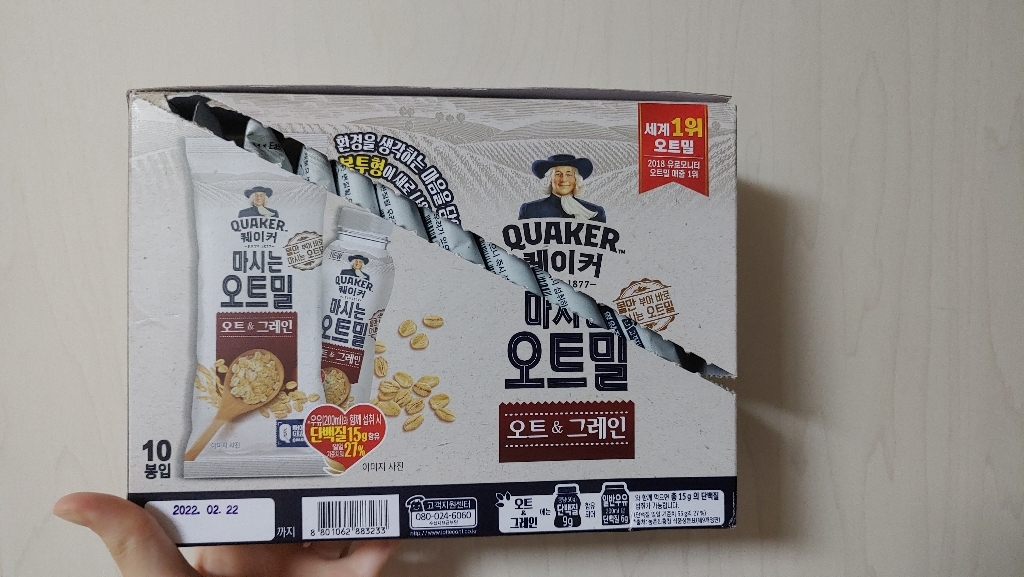 퀘이커 마시는 오트밀 오트&그레인