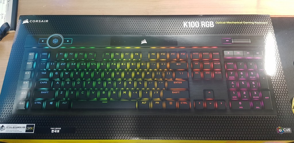 커세어 K100 RB BT 기계식 키보드 광적축