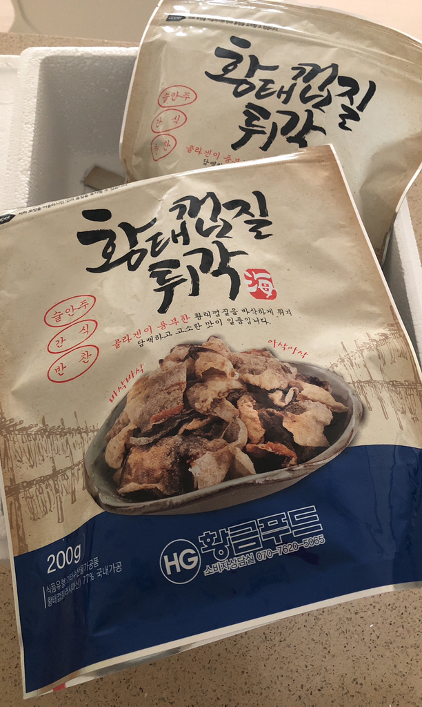 황금푸드 명태 껍질 튀각