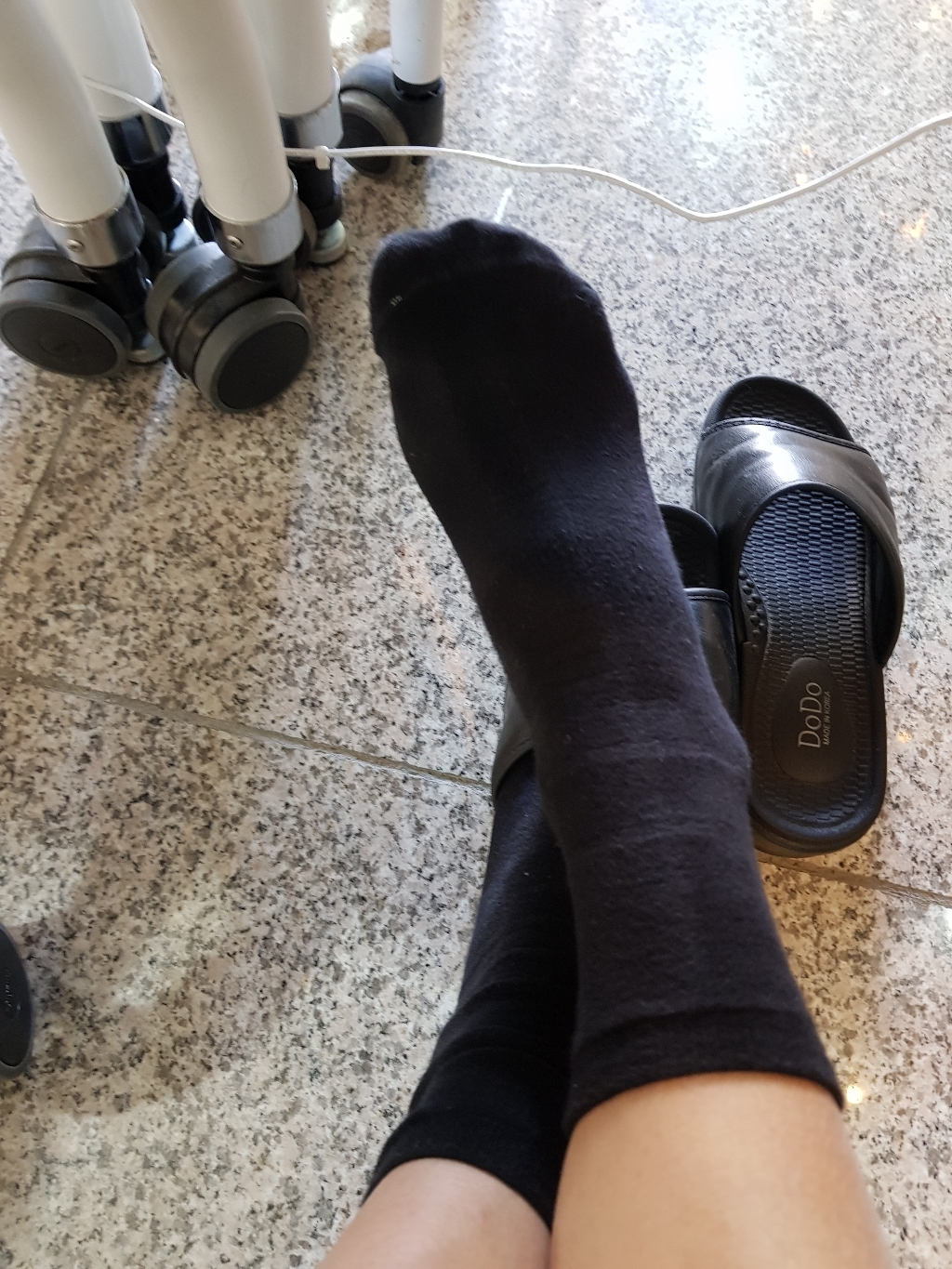 두발로 여성용 프리미엄 무지 장목 양말 7켤레