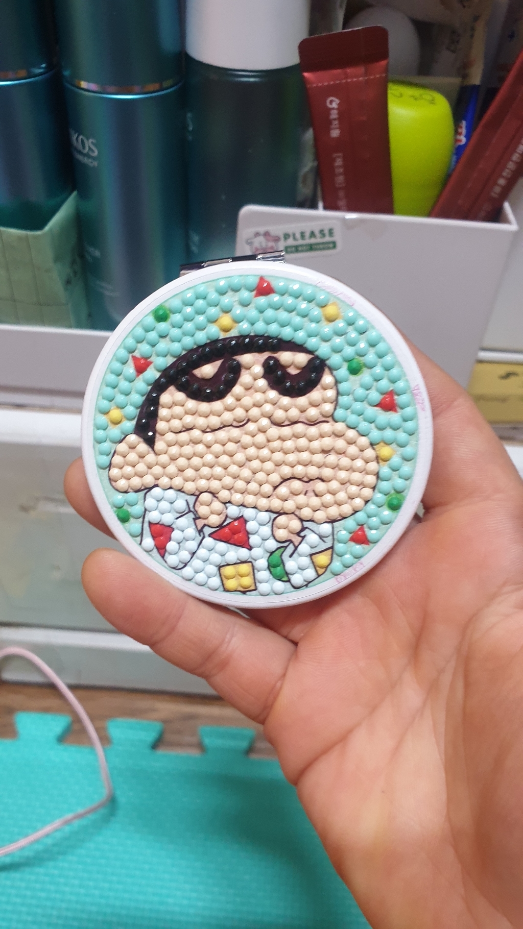 수재샵 DIY짱구거울스티커 보석십자수 리뷰후기