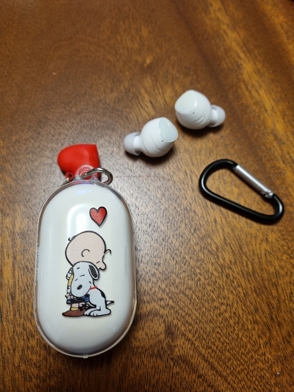 정녕마켓 포옹하는 스누피 찰리브라운 허그 투명 tu 에어팟 케이스 갤럭시 버즈 버즈플러스 케이스키링set