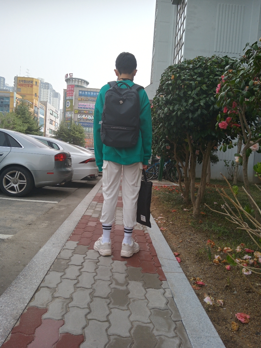 프롬엘 사방스판 사계절 카고 조거 트레이닝 팬츠 빅사이즈까지
