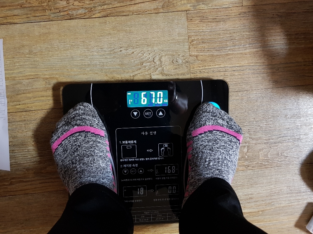 포시즌 디지털 몸무게 측정 체중계