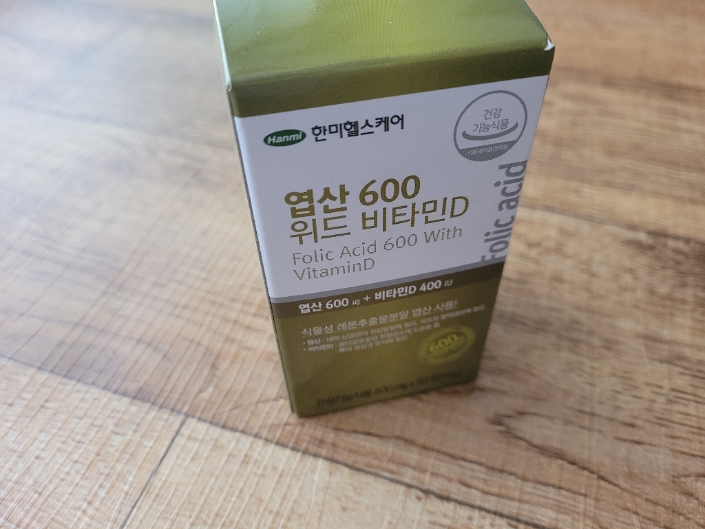 한미헬스케어 엽산 600 위드 비타민D