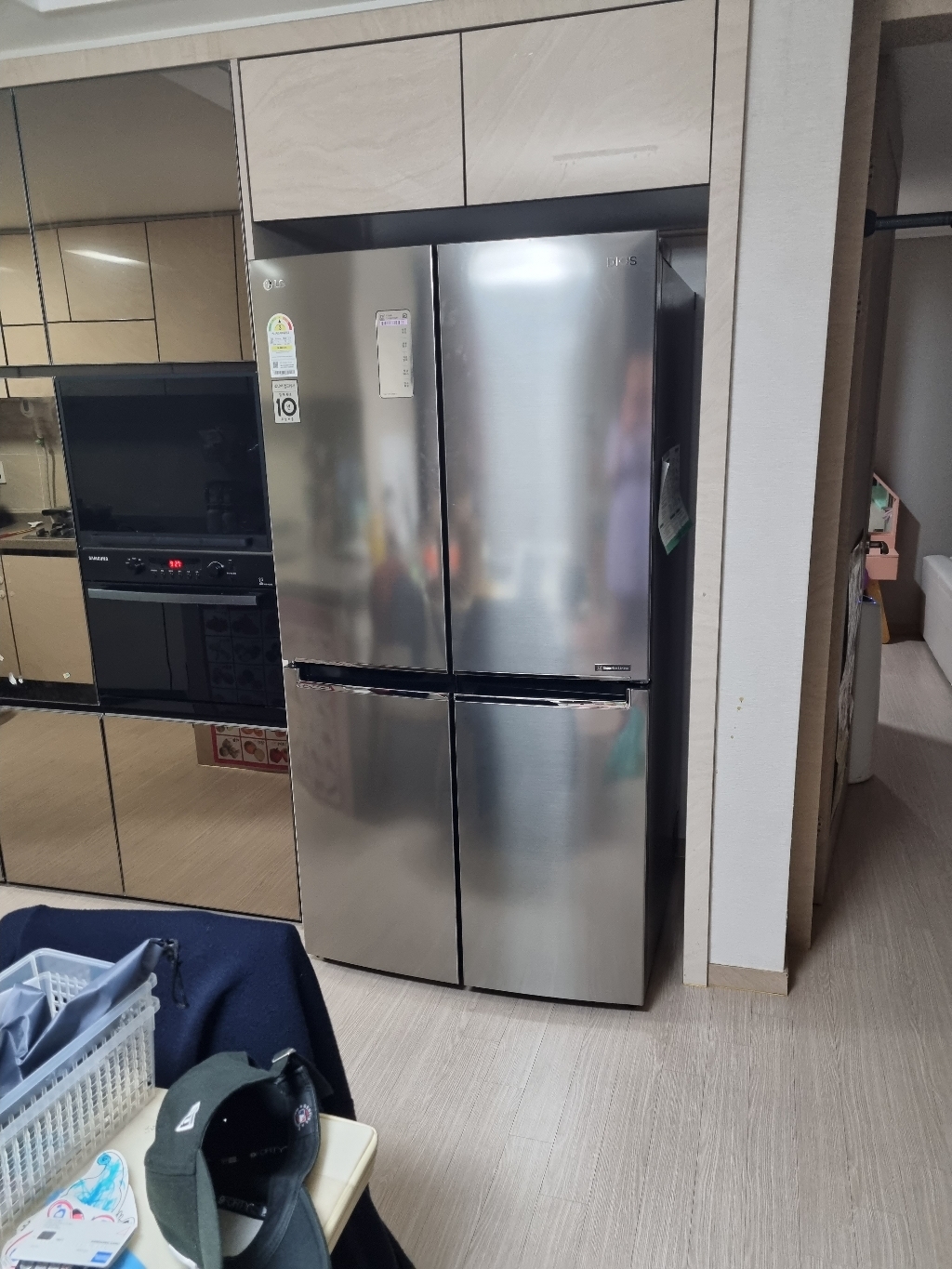 LG전자 디오스 상냉장 하냉동 4도어 냉장고 F872S10 866L 방문설치 리뷰후기