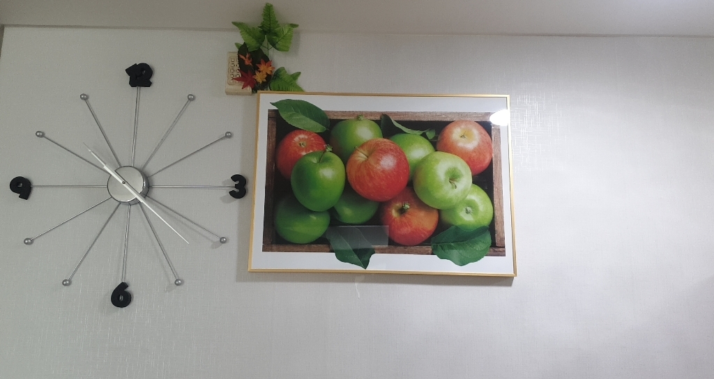 부자 되는 푸른 붉은 사과 액자 그림 인테리어 거실액자