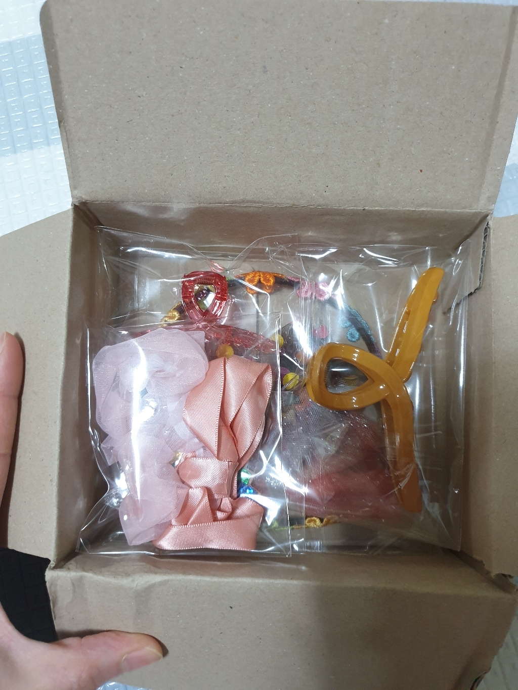 공주마마 오브제별빛빅리본집게핀