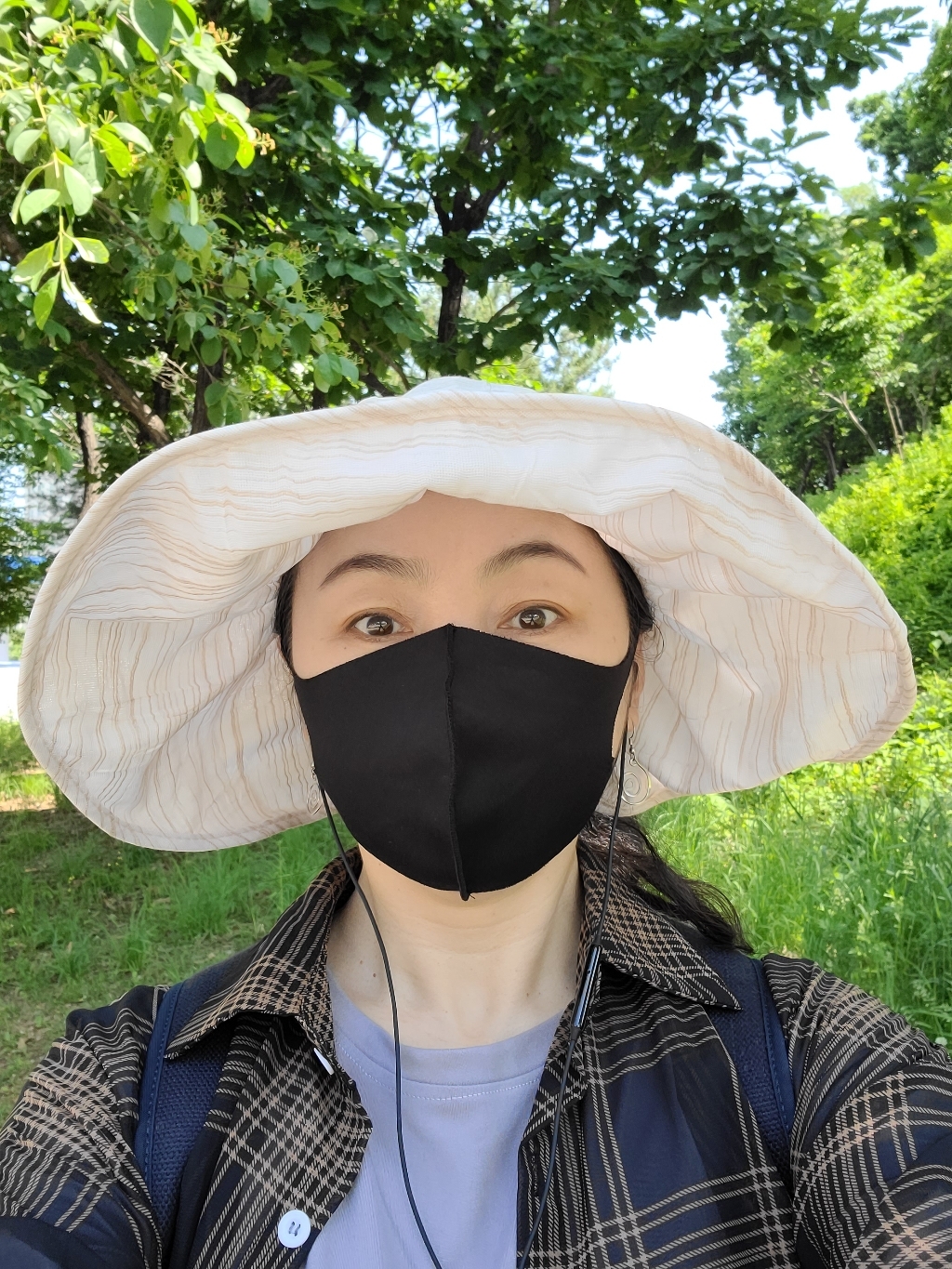 아이엠캡 비단 코튼 와이어 선바이저 썬캡