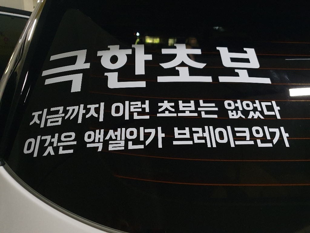 모노먼트 초보운전 스티커 - 극한초보