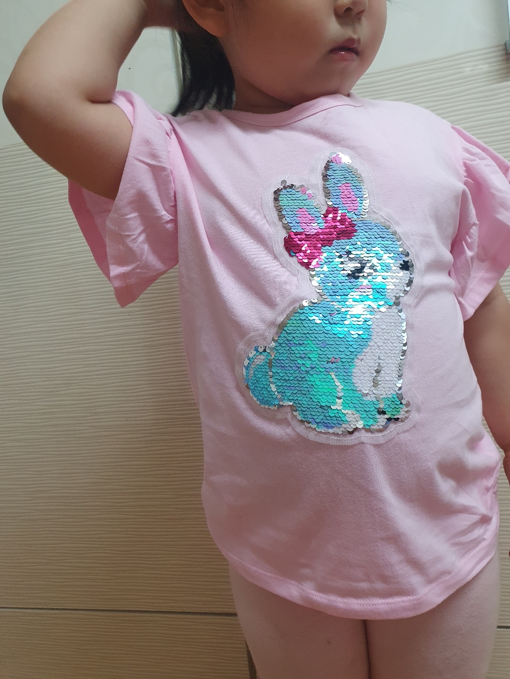 핑크트리 여름신상 빌리베이 스팽글 토끼 셔링 반팔 티셔츠 아동복 유아 키즈 여아 남아 리뷰 후기