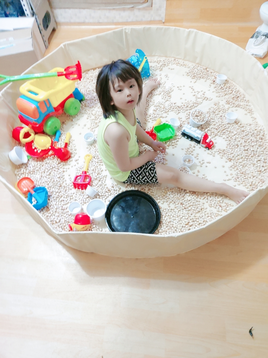 아이 팡팡 오감 촉감 모래 미술 물감 접이식 방수 놀이 매트