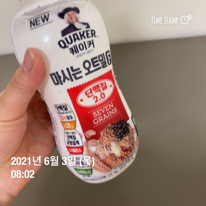 퀘이커 마시는 오트밀 단백질