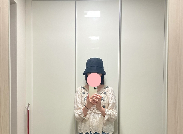 느와드코코 크로스 쉐입 옆트임 코튼 버킷햇 모자 리뷰후기