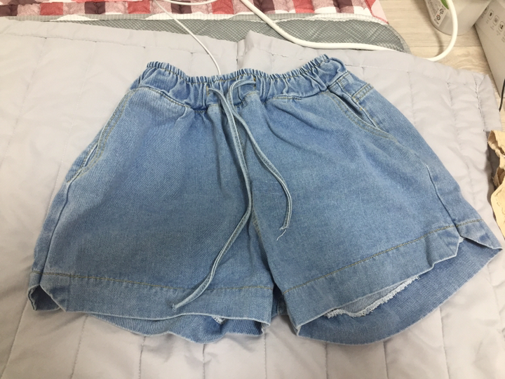 각선미 완성 면청 데님 밴딩 반바지 SXL 리뷰후기