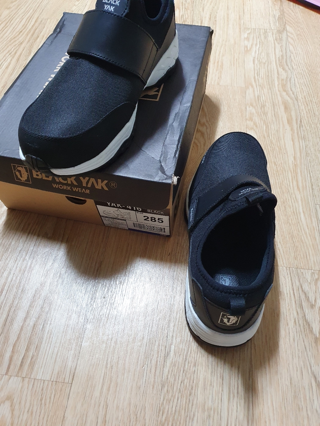 블랙야크 경량 슬립온 찍찍이 안전화 KCS 인증 제품 K2 X벤더 손등형쿨토시