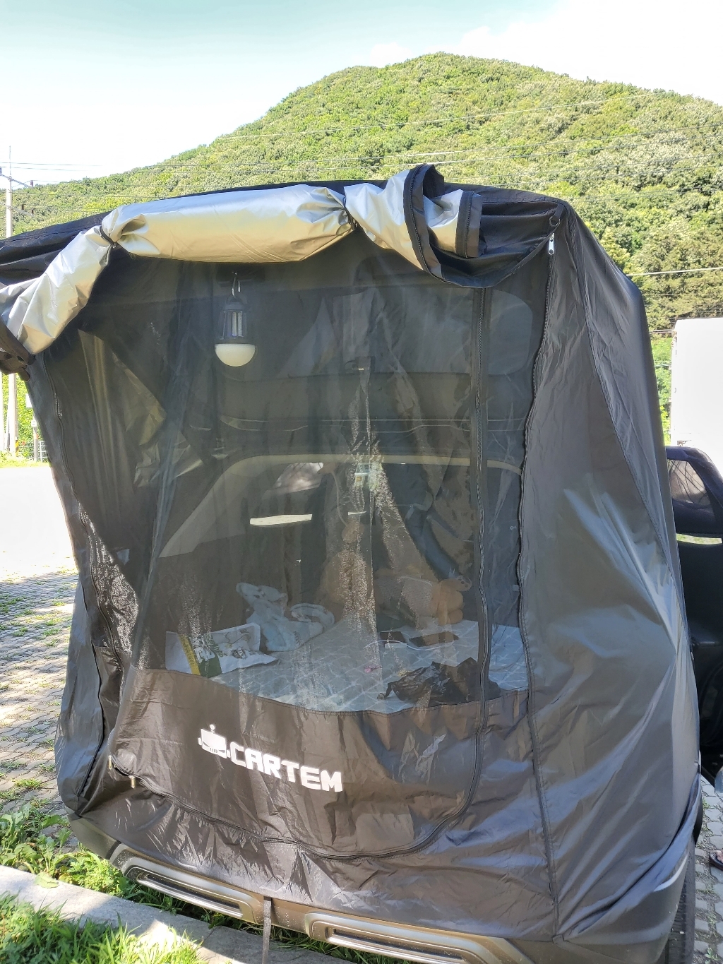 카템 떠나요 차박텐트 도킹 꼬리 차량용 텐트 스텔스 카 쉘터 카크닉