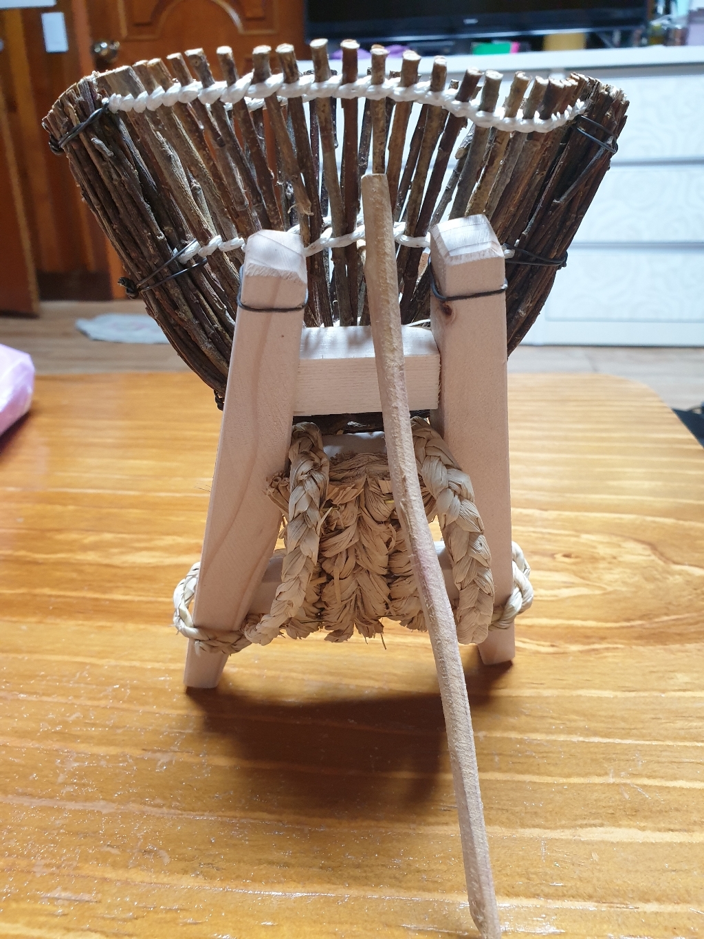 민속마당 재물운 상승 국산싸리나무 전통 미니지게