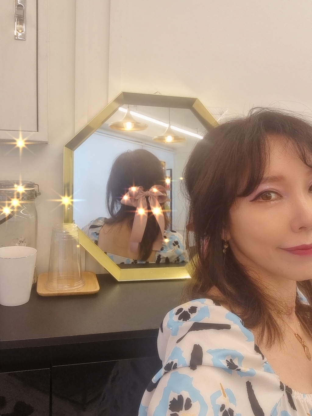 볼륨 꼬리 프라하 왕리본핀 로맨틱 공단 빅리본핀 핸드메이드