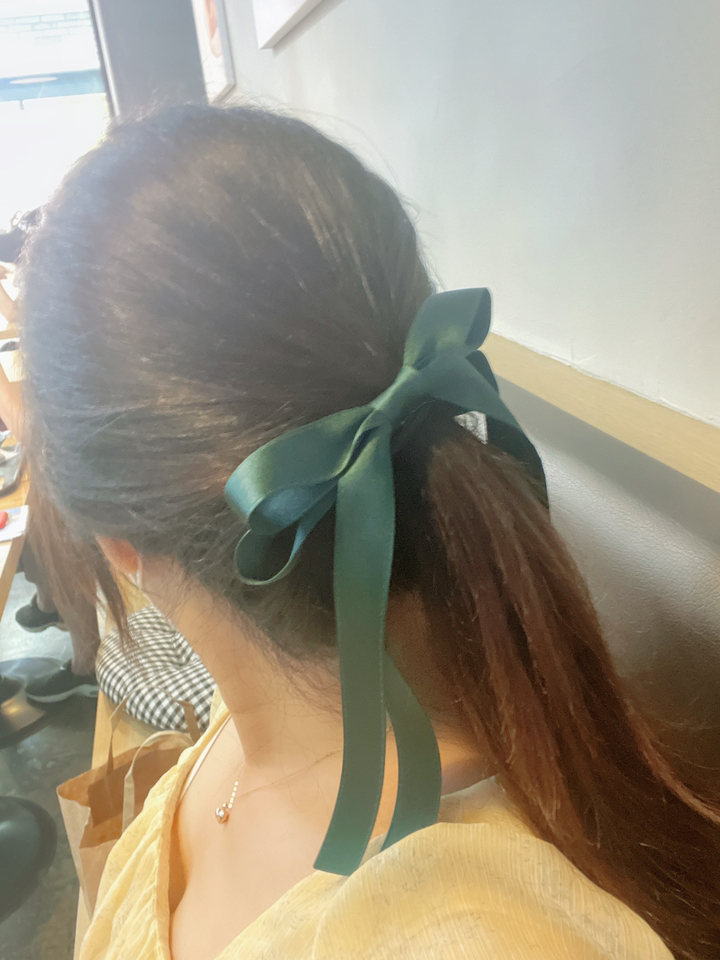 골프 리본 꼬리 머리끈 명품 스크런치 헤어 슈슈 밴드 끈 예쁜 여아 여자 고무줄 헤어끈