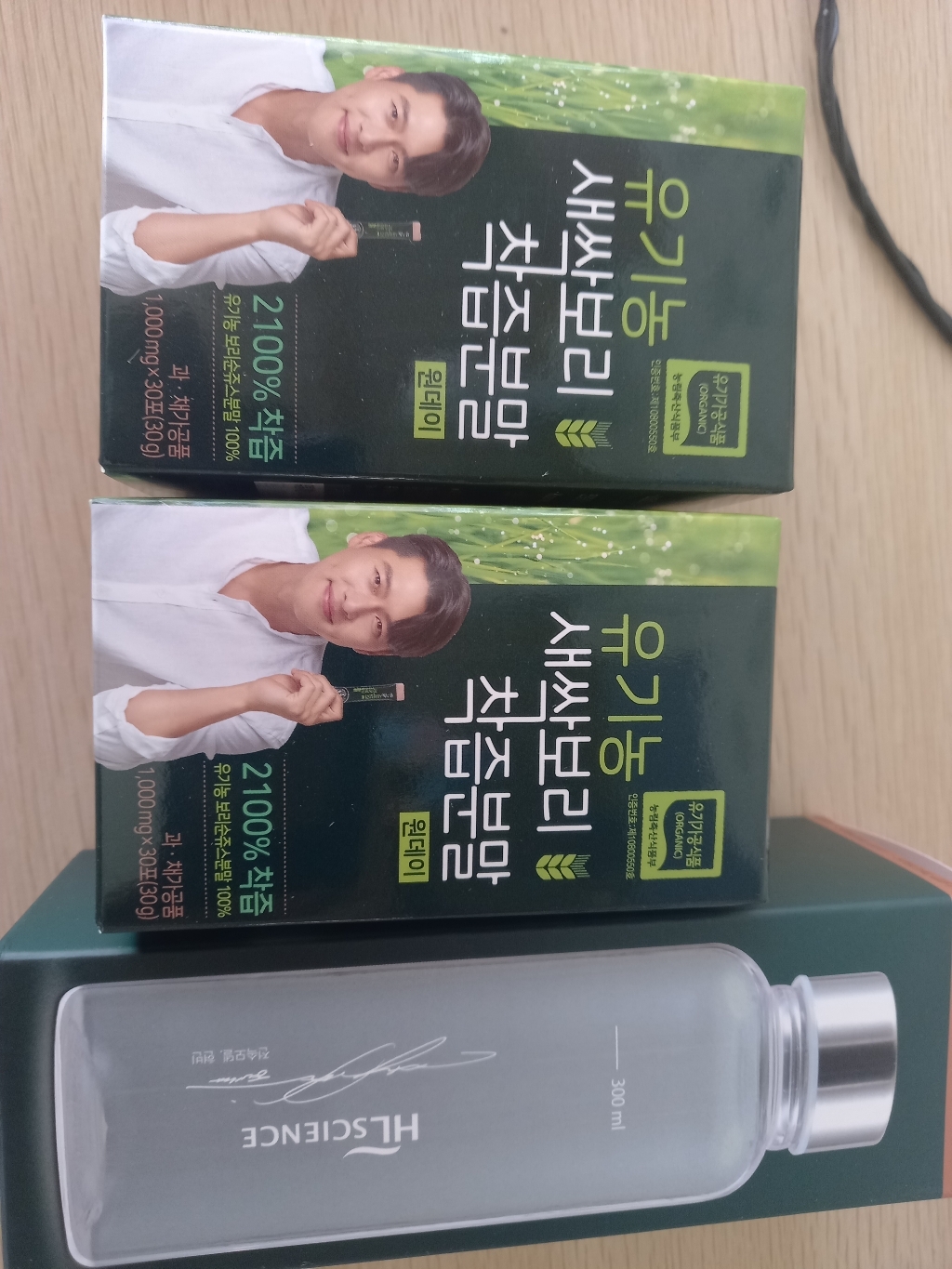에이치엘사이언스 유기농 새싹보리 착즙분말 원데이 스틱 1 30포 전용보틀