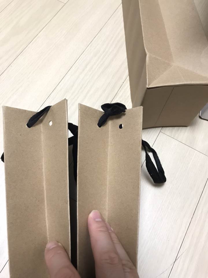 [와인쇼핑백] 1본입 크라프트 무지  50ea