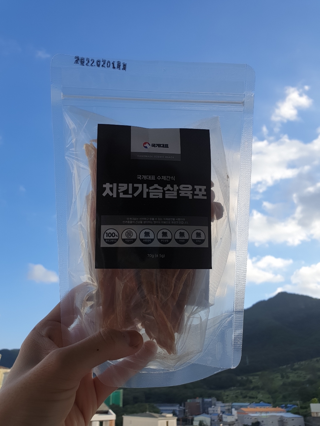 국내산 닭고기 바삭하고 담백한 치킨가슴살육포_저지방 고단백 강아지수제간식