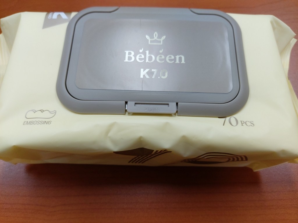 베베앙 K 70 저자극 엠보싱 아기물티슈 캡형