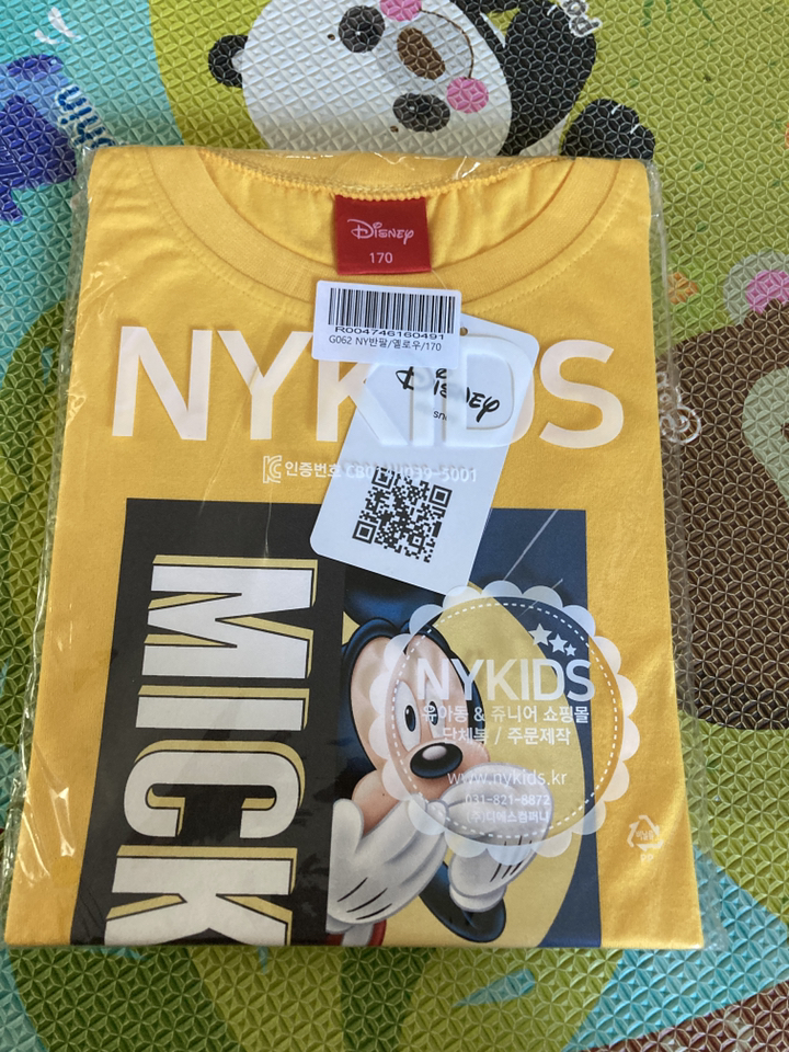 뉴욕꼬맹이 아동용 디즈니 미키마우스 NY 반팔 티셔츠 062
