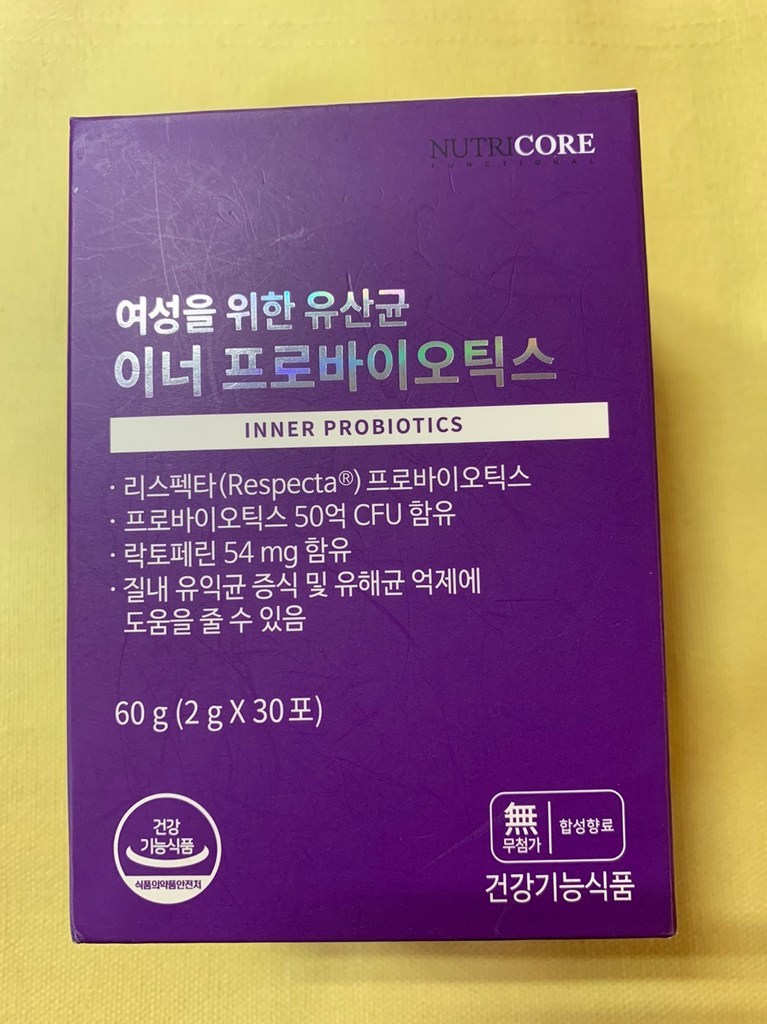뉴트리코어 여성 유산균 이너 프로바이오틱스