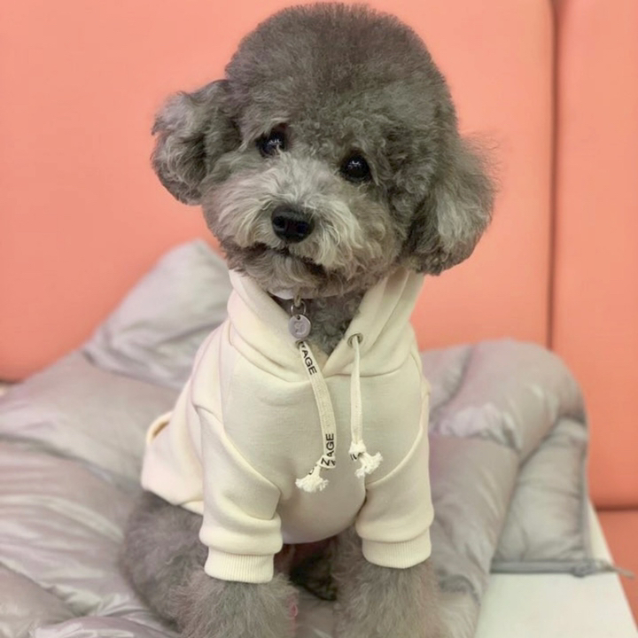 그루밍독 반려견 어반 캐주얼 무지 후드티