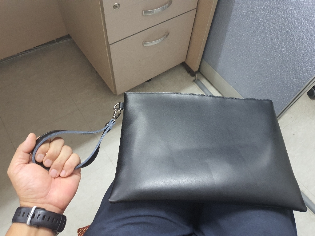 일신 천연 소가죽 미니멀 클러치백 파우치 리뷰후기
