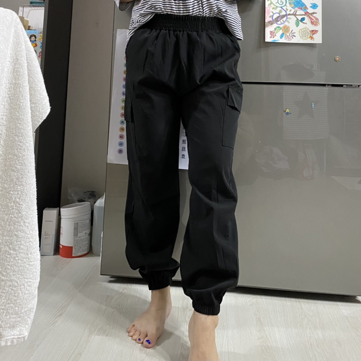 잘빠진 여성용 히퍼 바스락 카고 조거 팬츠