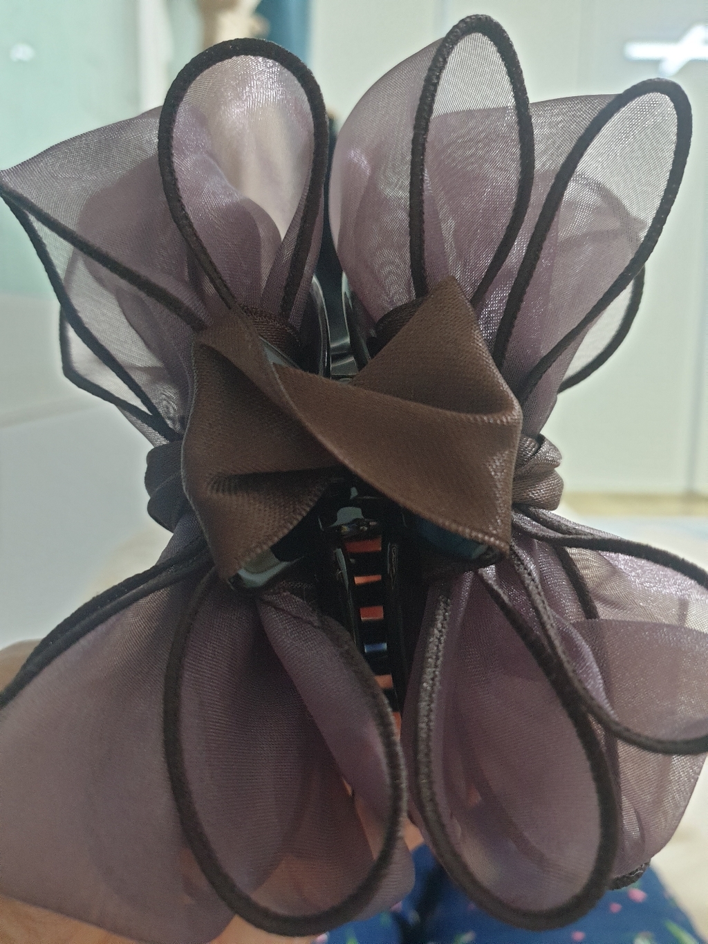 레인걸 올림머리 볼륨 왕리본집게핀 큰사이즈 헤어집게핀