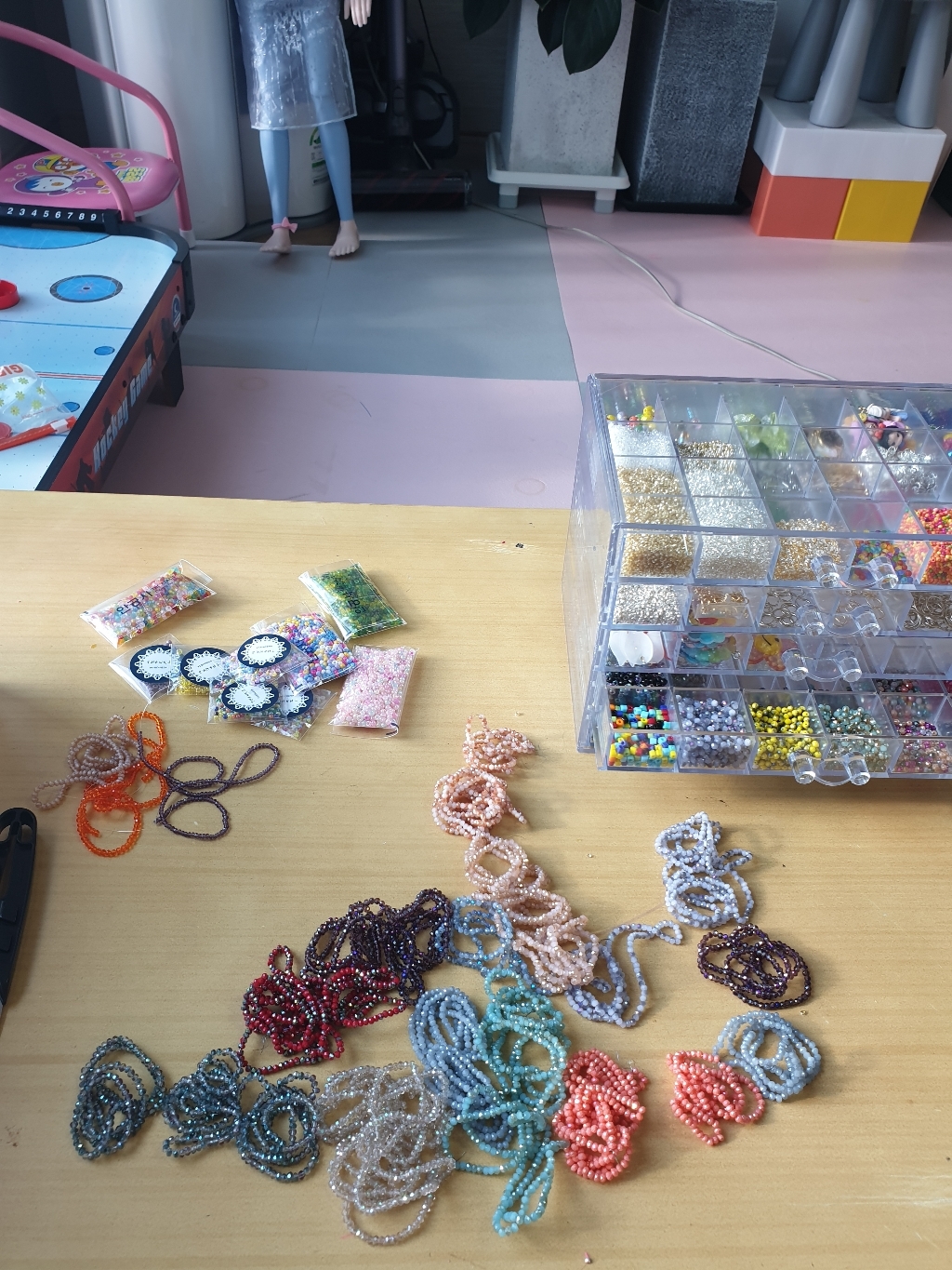 컬러원석 론델컷 크리스탈 비즈 안경줄 만들기 Diy 공예재료