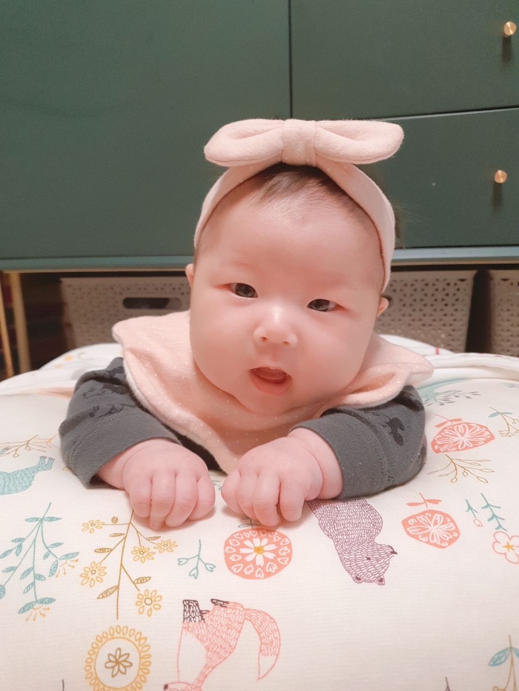 아바마 아기 유아 신생아 턱받이 헤어밴드 동글 턱받이 헤어밴드 2세트