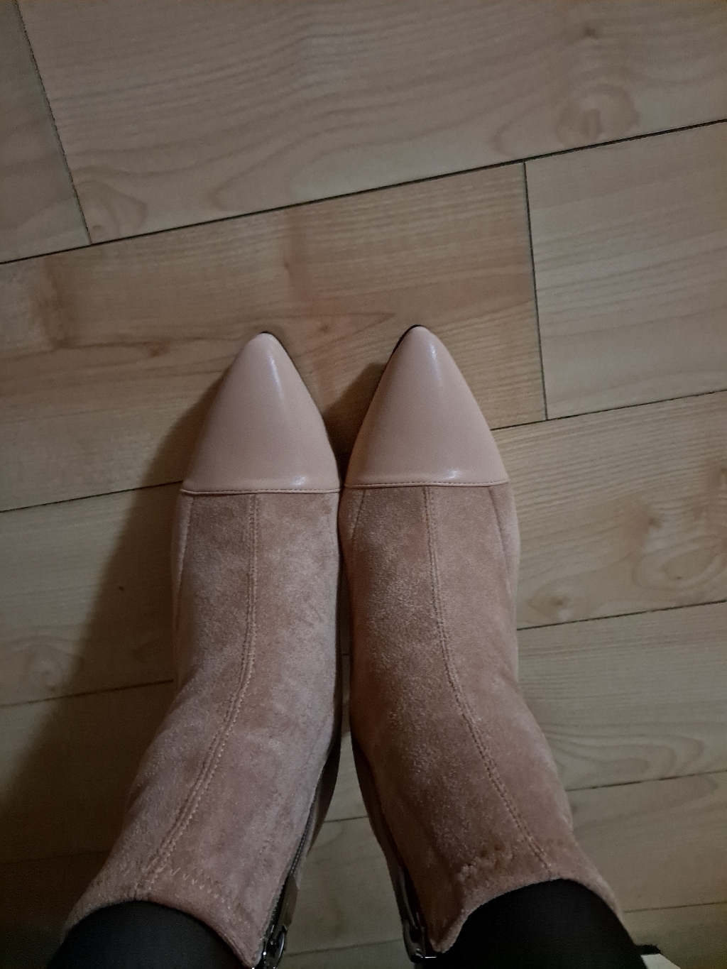 보가 케일드 가보시 콤비 앵클부츠 C8449