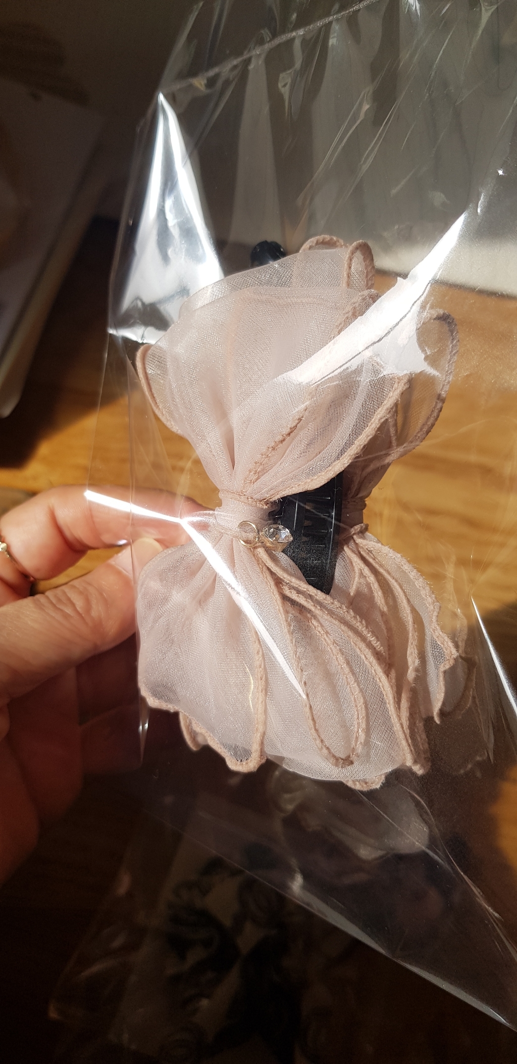 실루엣 리본 바나나 헤어핀 명품 긴머리 예쁜 반묶음 올림머리 집게핀 삔 왕 쉬폰 머리핀