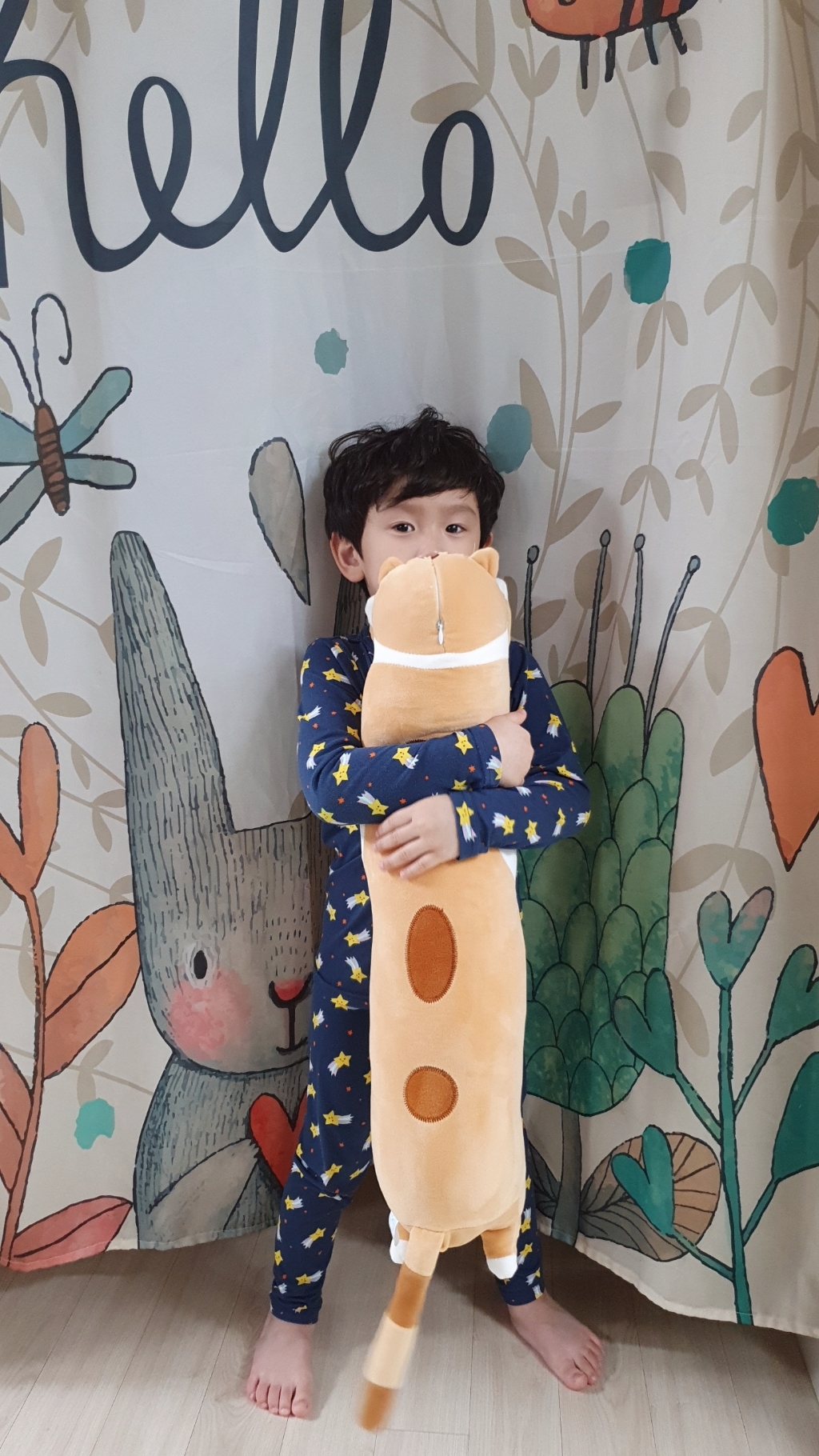 네이처타임즈 안고자는 긴 고양이 인형 베개