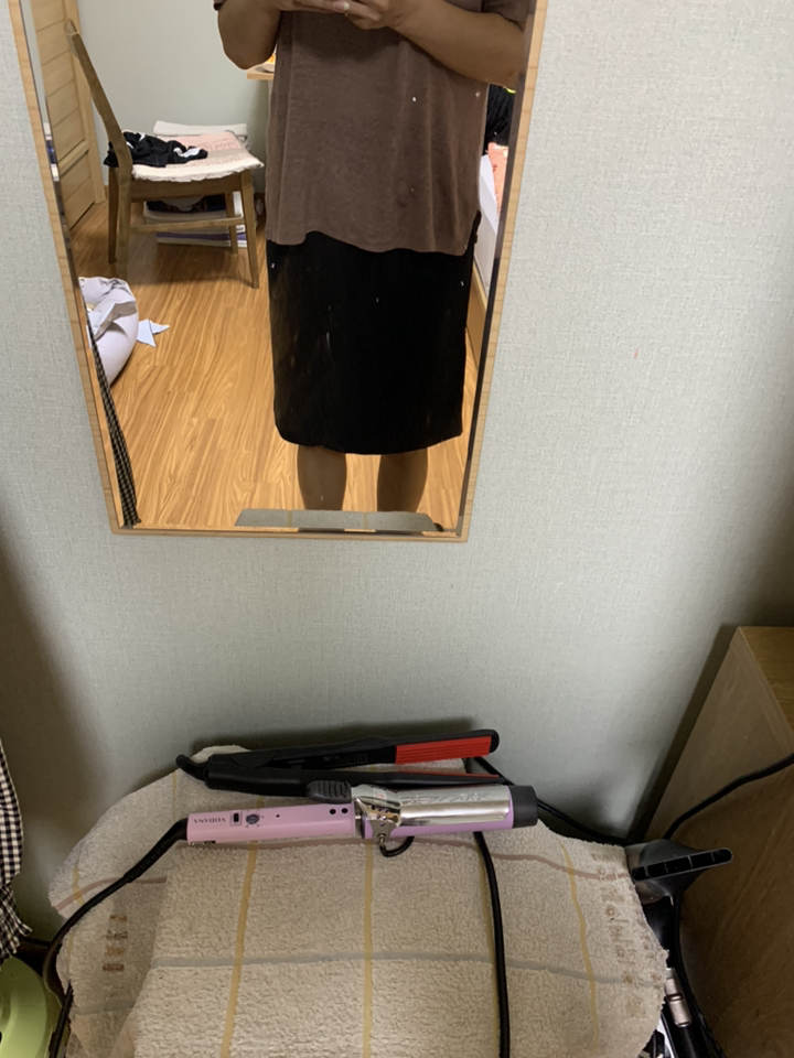 마이시즌 세인트 H라인 5부 미디스커트