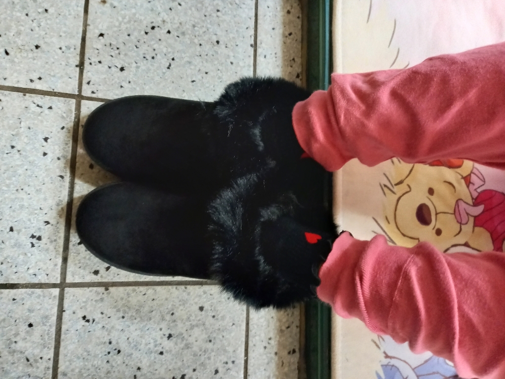 여성 벨크로타입 미들 털부츠 sn603