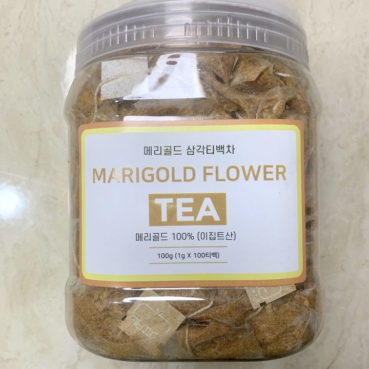 메리골드 꽃차 삼각티백 리뷰후기