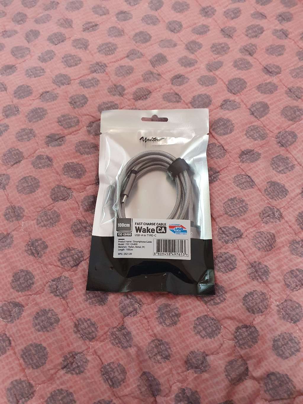 요이치 웨이크 USB 31 en1 C to A 타입 고속 충전 케이블