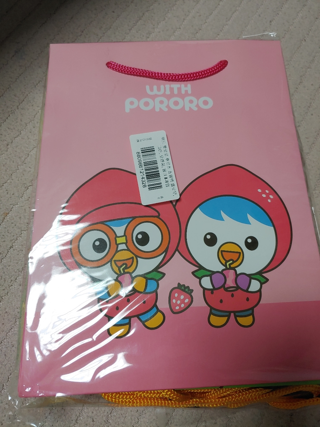 포포팬시 위드 뽀로로 후르츠 쇼핑백