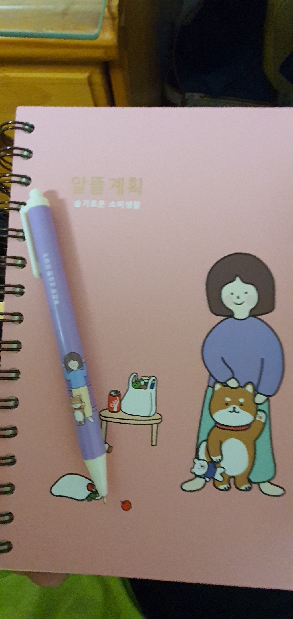 핑크풋 9500 보리 알뜰계획 가계부 1000 보리볼펜 0