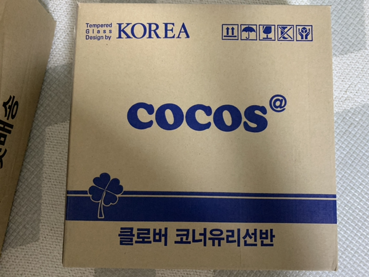 코코스 강화유리 화장실 코너 선반