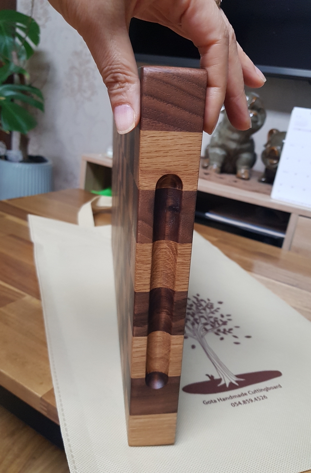 고타도마 월넛 오크 엔드그레인 이상민도마 원목 나무 플레이팅 옥주부 집들이 무모님 와이부 선물